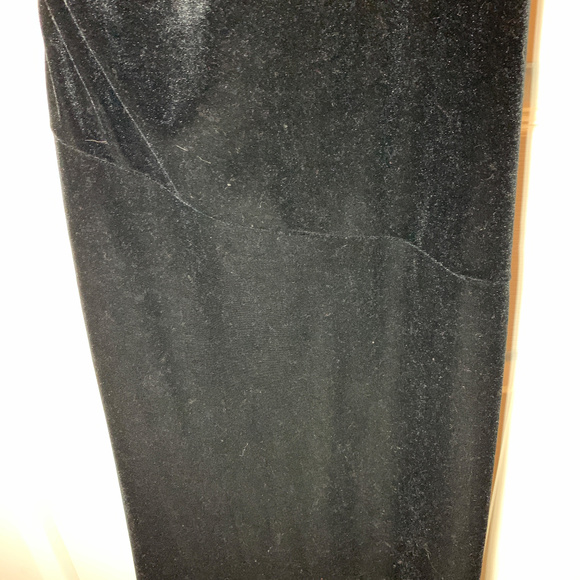 Vintage Asymmetrical Black Velvet Dress - Picture 3 of 8